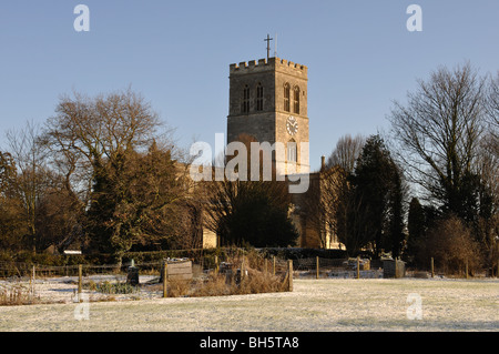 St. Mary`s Church in winter, Thame, Oxfordshire, England, UK Stock Photo